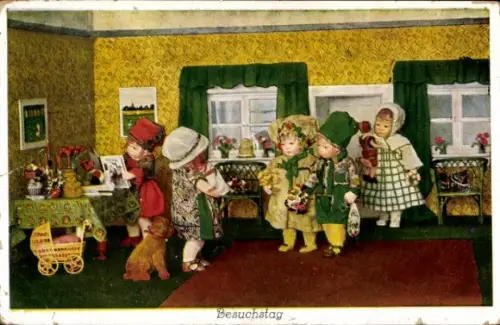 Ak Besuchstag, Käthe Kruse Puppen