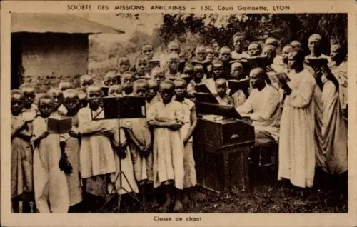 CPA Societe des Missions Africaines, Classe de chant