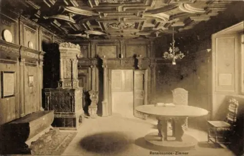 Ak Magdeburg an der Elbe, Kaiser Friedrich-Museum, Renaissance-Zimmer