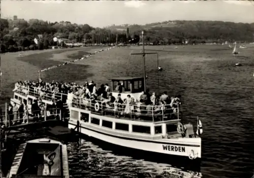 Ak Essen im Ruhrgebiet, Baldeneysee, Dampfer Werden