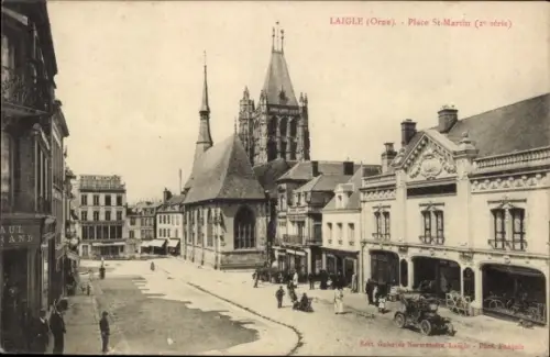 Ak L'Aigle Laigle Orne, Place St Martin