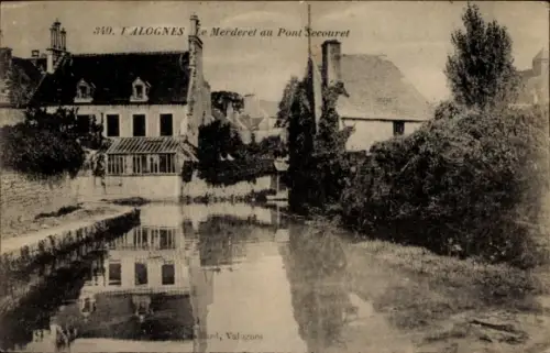 Ak Valognes Manche, Le Merderet au Pont Secouret