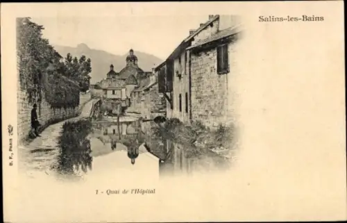 CPA Salins-les-Bains Jura, Quai de la Hôpital