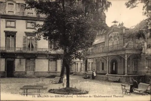 CPA Salins-les-Bains Jura, Intérieur de l'Établissement Thermal
