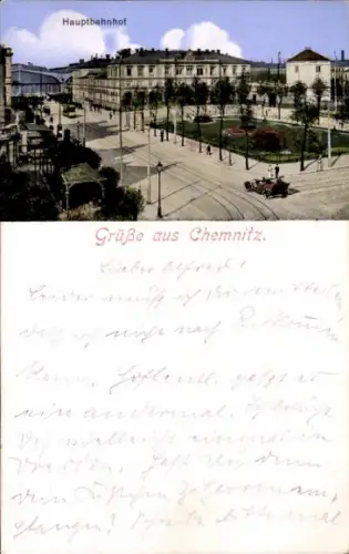 Ak Chemnitz in Sachsen, Hauptbahnhof