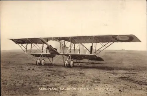 Ak Französisches Militärflugzeug Caudron G3 Sport