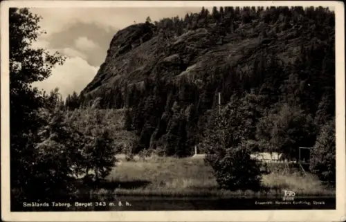 Ak Taberg Jönköping Schweden,  Berg, 343 m, Bäume, Landschaft
