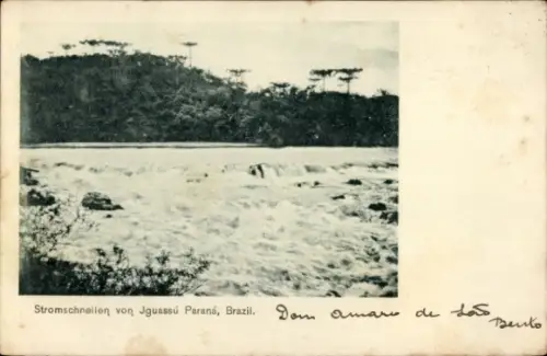 Ak Paraná Argentinien, Stromschnellen von Iguassu