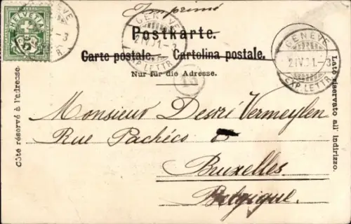 Ak Fribourg Freiburg Stadt Schweiz, Kathedrale von  Turm, Stadtansicht, Schwarz-Weiß-Foto