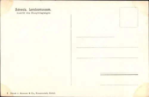 Ak Zürich Stadt Schweiz, Landesmuseum