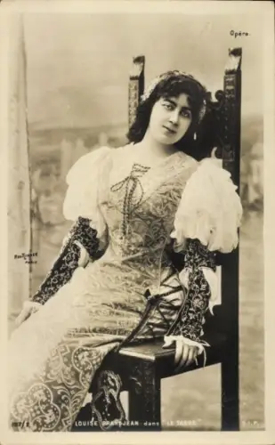 Ak Opernsängerin Louise Grandjean, Porträt