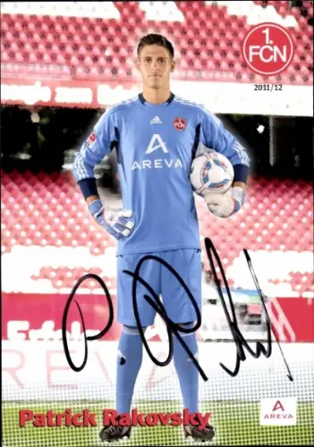 Autogrammkarte Fußballer Patrick Rakovsky, 1. FC Nürnberg, Autogramm