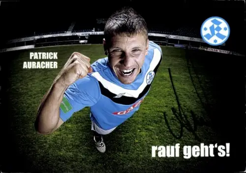 Autogrammkarte Fußballer Patrick Auracher, Stuttgarter Kickers, Autogramm