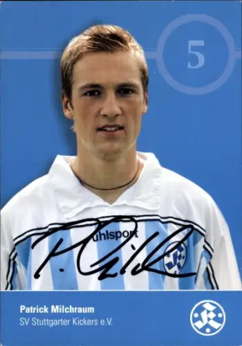 Autogrammkarte Fußballer Patrick Milchraum, Stuttgarter Kickers, Autogramm