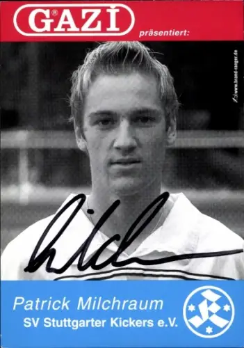 Autogrammkarte Fußballer Patrick Milchraum, Stuttgarter Kickers, Autogramm