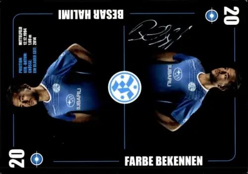 Autogrammkarte Fußballer Besar Halimi, Stuttgarter Kickers, Autogramm
