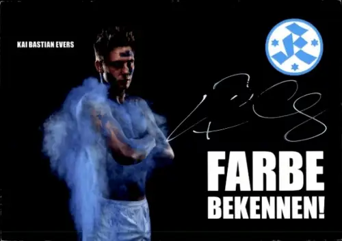 Autogrammkarte Fußballer Kai Bastian Evers, Stuttgarter Kickers, Autogramm