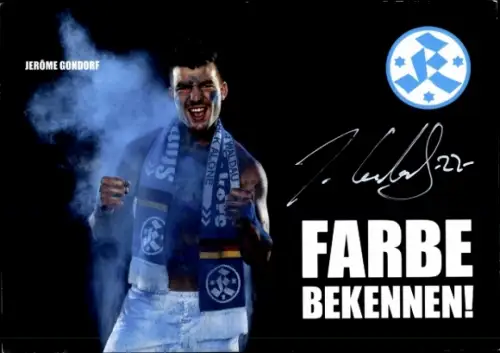 Autogrammkarte Fußballer Jerôme Gondorf, Stuttgarter Kickers, Autogramm