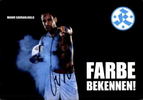Autogrammkarte Fußballer Mahir Savranlioglu, Stuttgarter Kickers, Autogramm