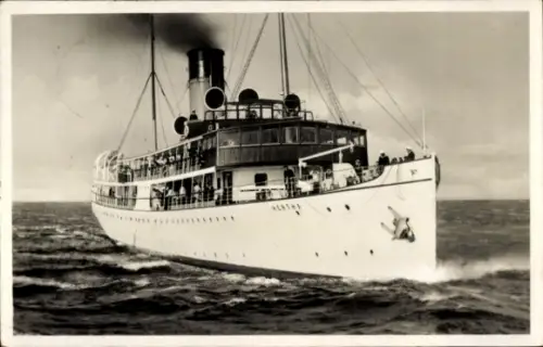 Ak Dampfer SS Hertha, Reederei Braeunlich Stettin