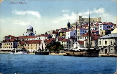 Ak Šibenik Sebenico Kroatien, Hafen
