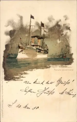 Litho Kaiseryacht S.M.S. Hohenzollern, Kaiserliche Marine