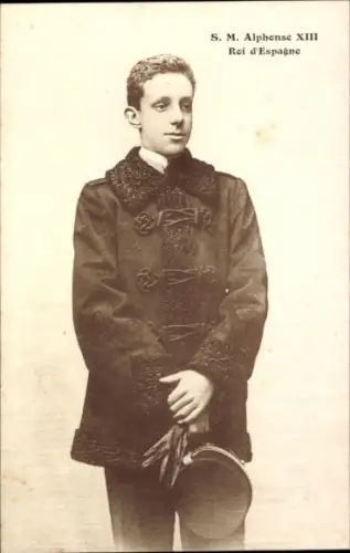 Ak Alfonso XIII, König Alfons XIII. von Spanien, Portrait