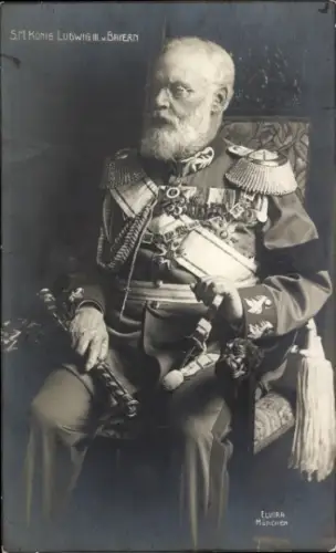 Ak König Ludwig III von Bayern, Portrait