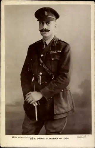 Ak Prinz Alexander von Teck, Portrait