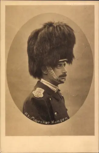 Passepartout Ak König von Dänemark, Portrait