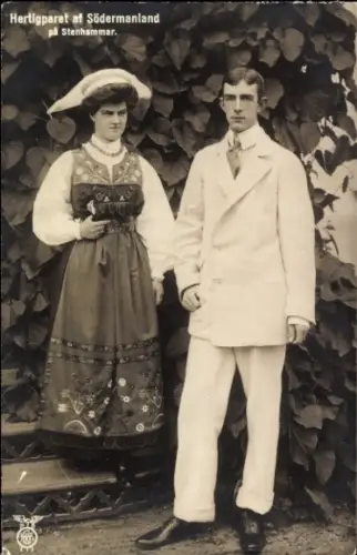Ak Prinz Wilhelm von Schweden, Marija Pawlowna Romanowa, Herzogspaar von Södermanland