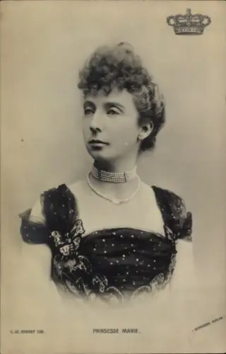 Ak Prinzessin Marie von Dänemark, Portrait