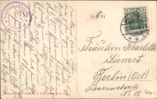 Ak Potsdam, Zeppelin-Luftschiff Hansa, Luftschiffhalle