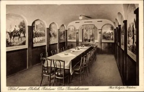 Ak Potsdam in Brandenburg, Hotel zum Obelisk, Paradekammer, Innenansicht