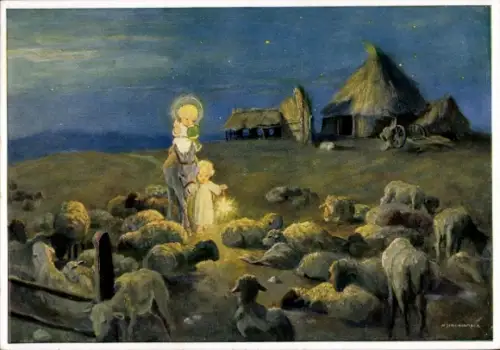 Künstler Ak Schönermark, Glückwunsch Weihnachten, Weihnachtsfriede