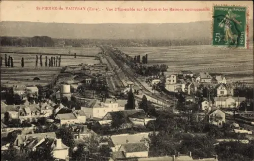 CPA Saint Pierre du Vauvray Eure, vue générale
