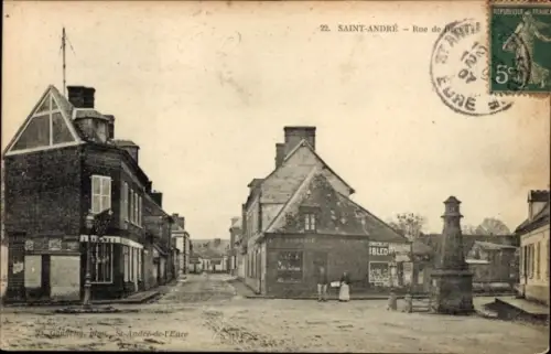 Ak Saint André Eure, Straßenpartie