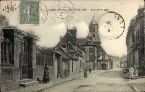 CPA L'Aigle Laigle Orne, Rue Saint Jean