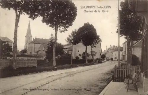 CPA Saint Laurent Jura, Avenue de la Gare