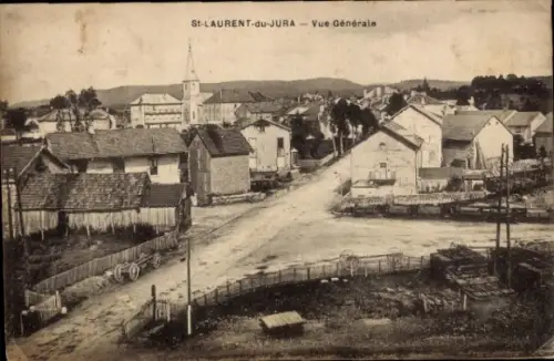 CPA Saint Laurent Jura, vue générale