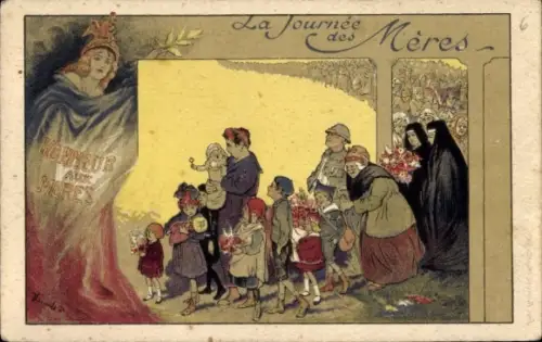 Künstler Ak La Journée des Mères, Honneur aux Mères