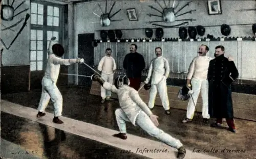 Ak Französische Infanterie, Fechter, Soldatenleben