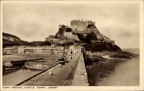 Ak Gorey Kanalinsel Jersey, Mont Orgueil Castle