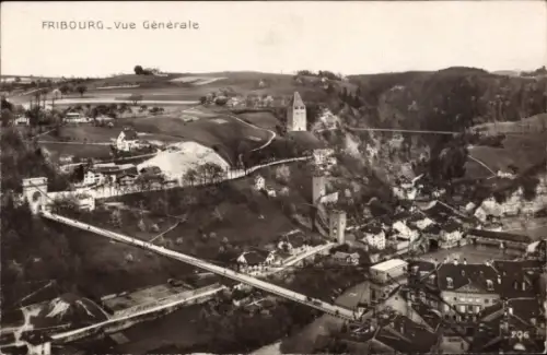 Ak Fribourg Freiburg Stadt Schweiz, Gesamtansicht