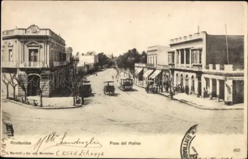 Ak Montevideo Uruguay,  Paso del Molino, Straßenansicht,  