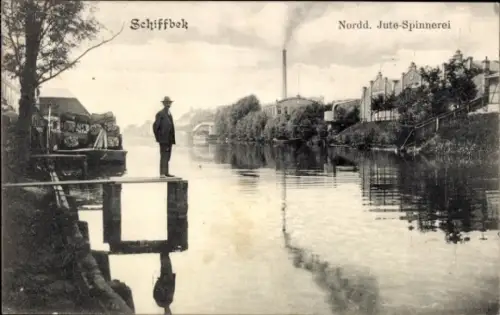 Ak Hamburg Mitte Billstedt Schiffbek, Norddeutsche Jute-Spinnerei
