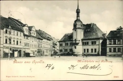 Ak Apolda in Thüringen, Marktplatz, Rathaus