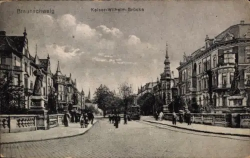 Ak Braunschweig in Niedersachsen, Kaiser-Wilhelm-Brücke