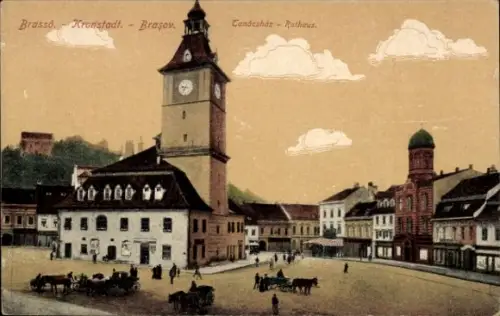 Ak Brașov Brassó Kronstadt Rumänien, Rathaus