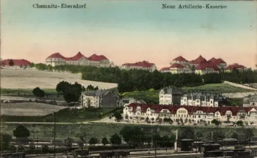 Ak Ebersdorf Chemnitz in Sachsen, Neue Artillerie-Kaserne